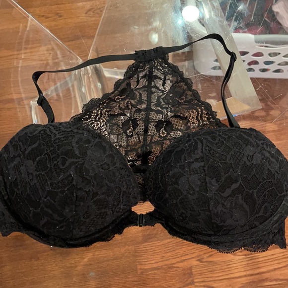 Victoria Secrets Pink 36D lace padded wire Racerback bra - Picture 2 of 4